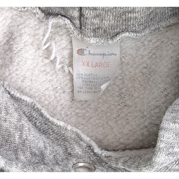 Champion Princeton University Hoodie Mens XXL Gray Vintage Raglan Pullover - Picture 4 of 9